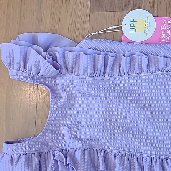 Girl Ruffle Butts Purple Swimsuit - Picture 2 of 3